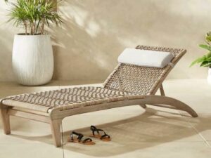 Asoleadora en Madera y Mimbre Para Interior