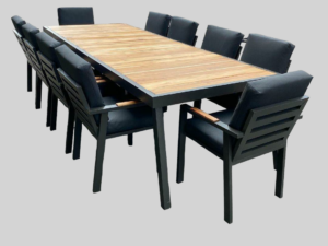 Comedor de 10 Puestos Con Mesa Exterior Base Aluminio