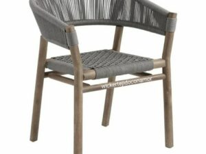 Silla en Madera Tejida en Cordón Náutico