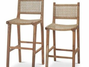 Taburetes en Madera Tejidos en Cordón Náutico