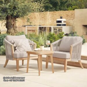 Set en Madera y Cordón