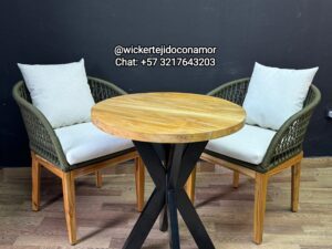 Set en Madera y Cordón