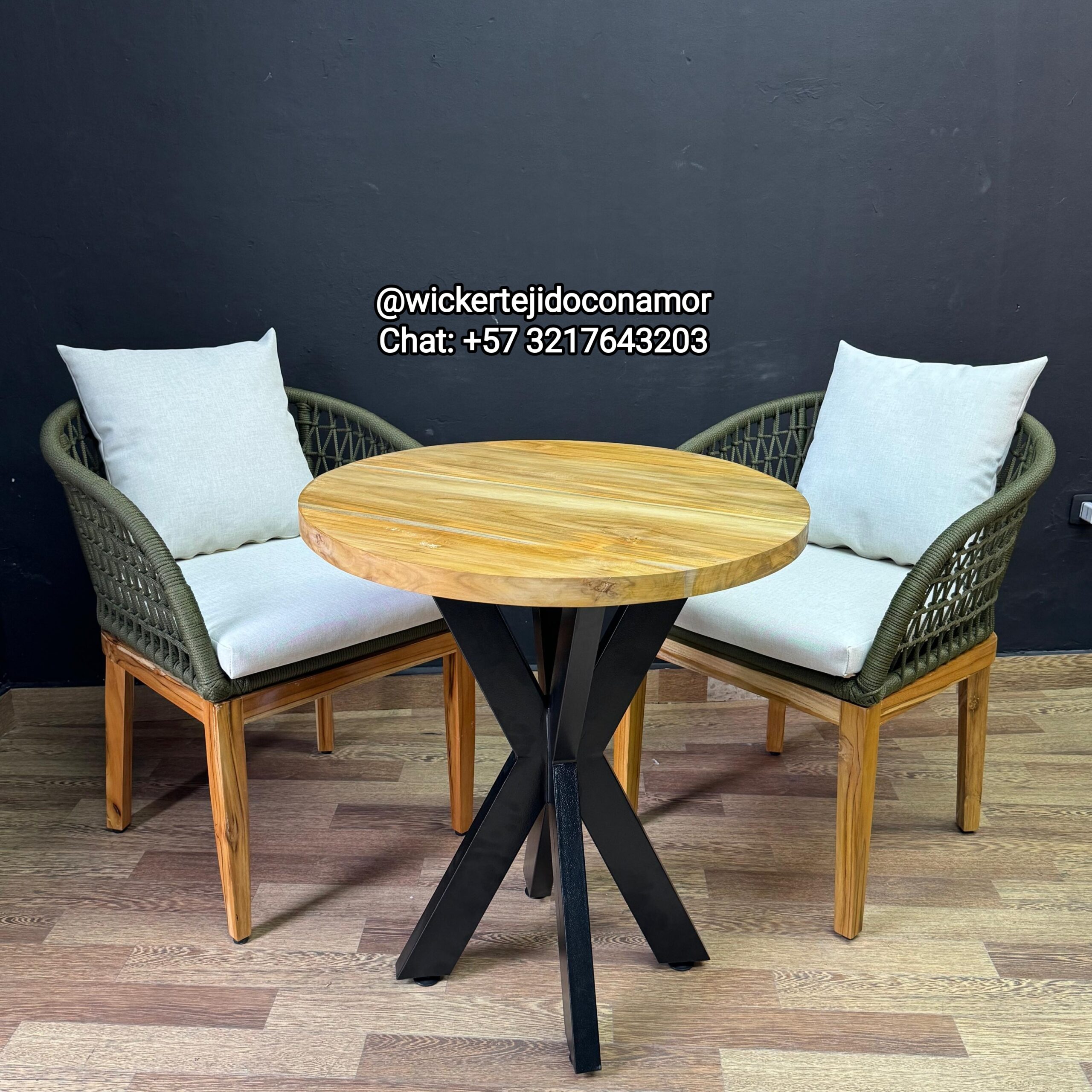 Set en Madera y Cordón
