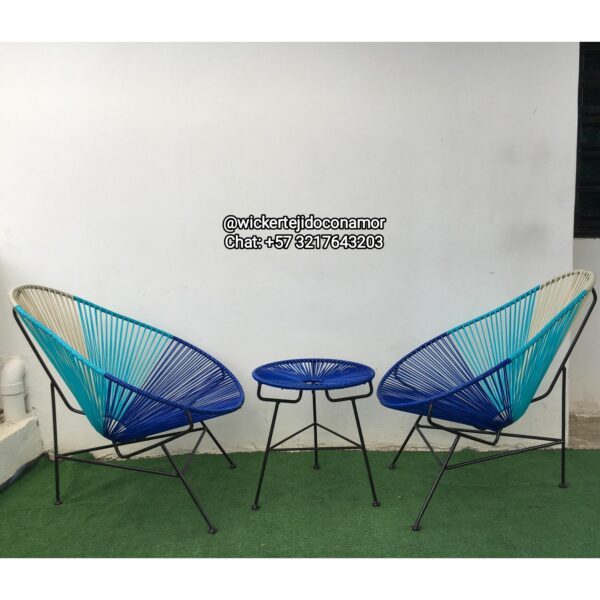 Set de Terraza Acapulco En Mimbre Plástico PvC