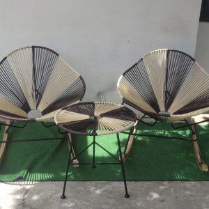 Set de Terraza Acapulco 2 Mecedoras pera + Mesa