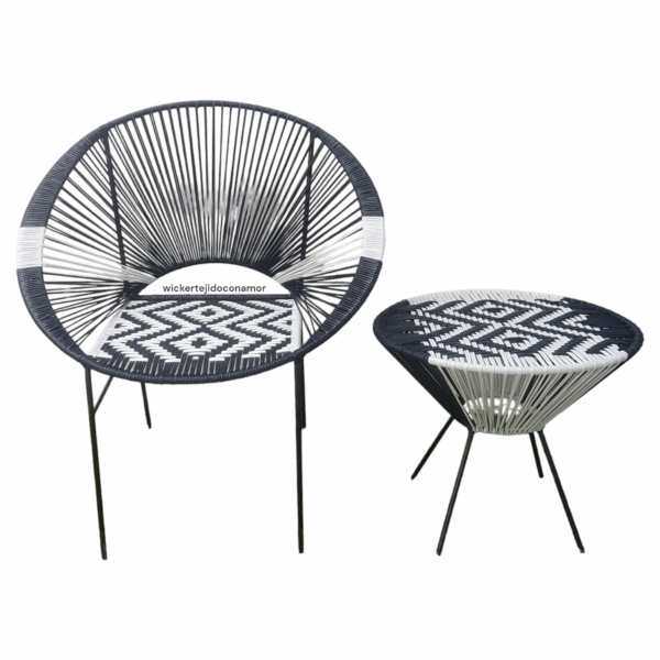 Set Rombos en Mimbre Plástico PVC