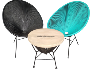Set Acapulco en Mimbre Plástico PVC