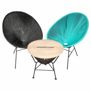 Set Acapulco en Mimbre Plástico PVC