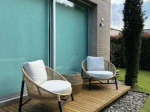 Set de terraza en Aluminio y Ratán Sintético