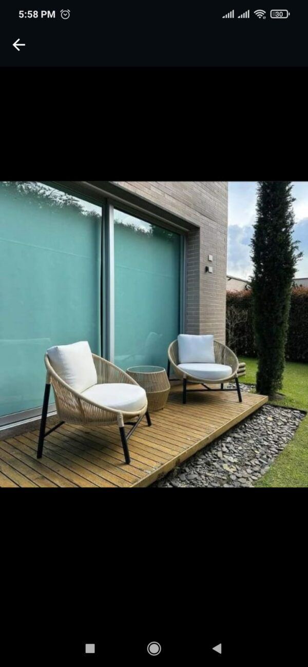 Set de terraza en Aluminio y Ratán Sintético