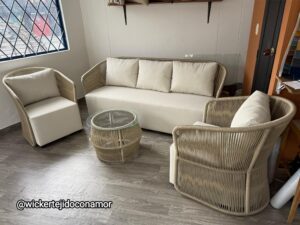 Sala interior Blanco en Aluminio y Cordón